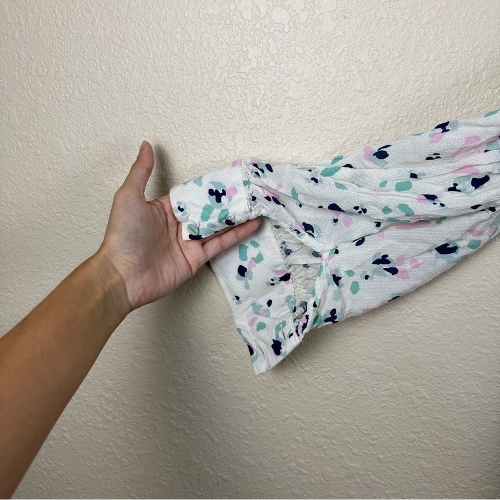 Target A New Day Target Abstract Print V-Neck Lon… - image 3